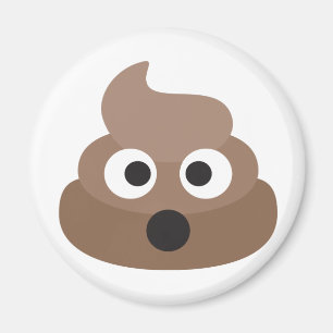 Hilarisch geschokt Emoji Poop Magneet