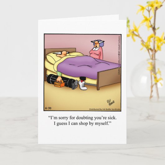 Hilarisch Golf Humor Verjaardag Wenskaart Kaart (Gele Bloem)