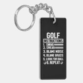 Hilarisch Golf Instructies Nieuwheid Idee Voor Sleutelhanger (Voorkant Links)