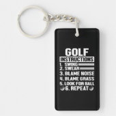 Hilarisch Golf Instructies Nieuwheid Idee Voor Sleutelhanger (Voorkant)