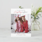 Hilarisch Grappig Familie Kerst Kinder Foto Feestdagenkaart (Staand voorkant)