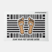Hilarisch Grappige Voeten Barcode Deurmat (Voorkant)