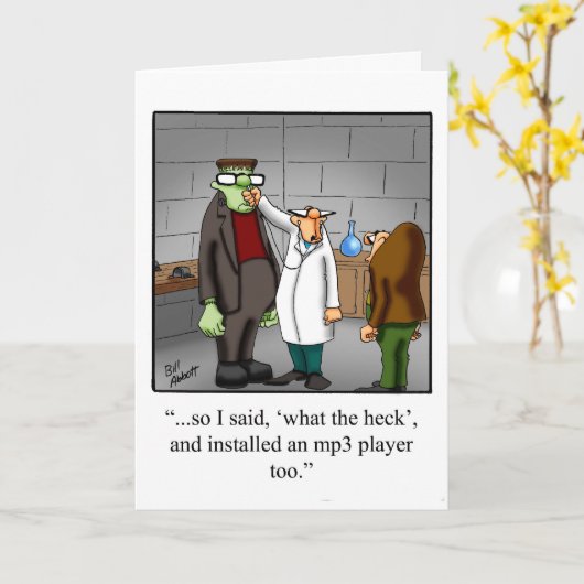 Hilarisch Halloween Humor Wenskaart Kaart (Gele Bloem)