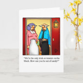 Hilarisch Halloween Humor Wenskaart Kaart (Gele Bloem)