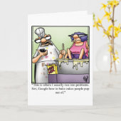 Hilarisch Happy Birthday Wenskaart Kaart (Gele Bloem)