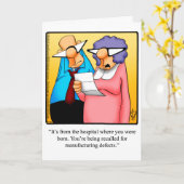 Hilarisch Happy Birthday Wenskaart Kaart (Gele Bloem)