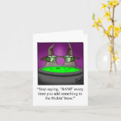 Hilarisch Happy Halloween Wenskaart Kaart (Gele Bloem)