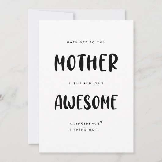 Hilarisch Humor Grappige Moederdag Groetjes Kaart (Voorkant)