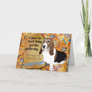 Hilarisch idee van je Basset Hound Birthday Kaart