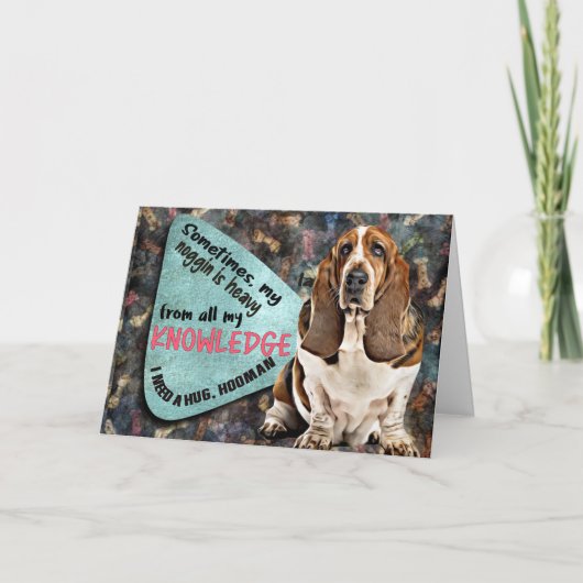 Hilarisch idee van je Basset Hound Birthday Kaart (Voorkant)