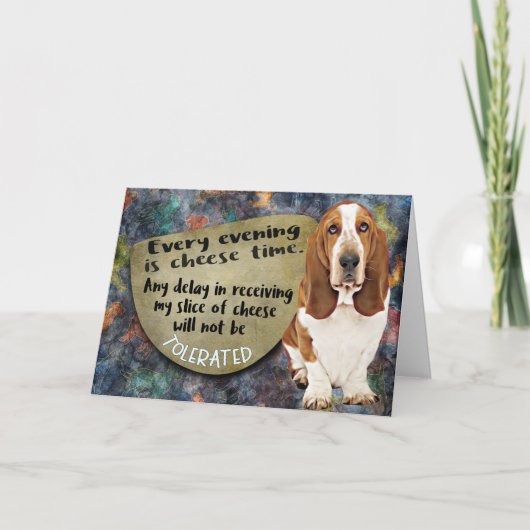 Hilarisch idee van je Basset Hound Birthday Kaart (Voorkant)