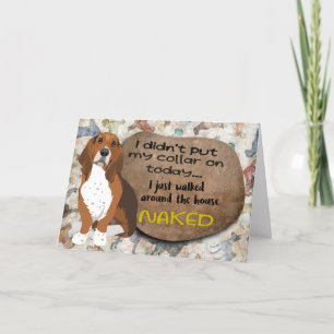Hilarisch idee van je Basset Hound Birthday Kaart