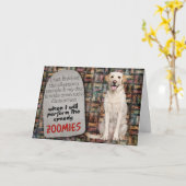 Hilarisch idee van je Labrador Birthday Kaart (Gele Bloem)