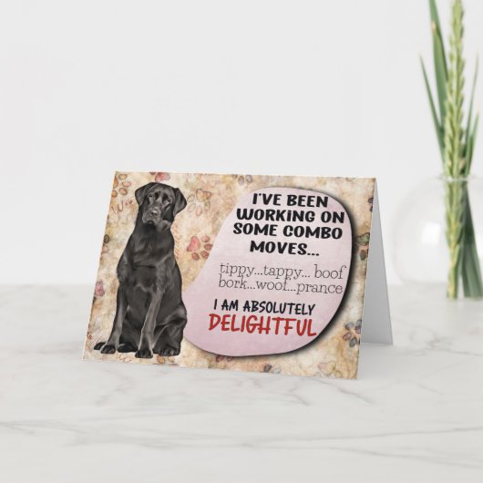 Hilarisch idee van je Labrador Birthday Kaart (Voorkant)
