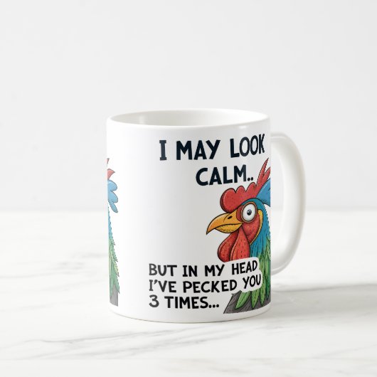 Hilarisch "Ik kan er rustig uitzien..." Haan Mok (Voorkant rechts)