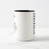 Hilarisch "Ik kwam, ik zag, ik vergat" grappig cit Tweekleurige Koffiemok (Center)