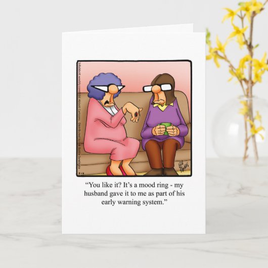 Hilarisch Jubileum Humor Wenskaart Kaart (Gele Bloem)