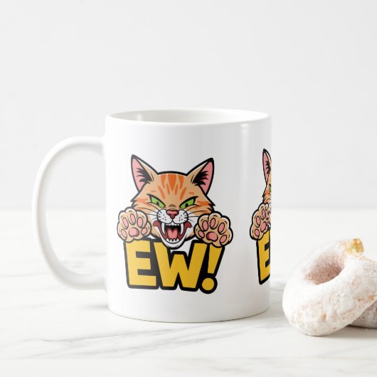 Hilarisch Kat Attitude Cat Lovers Cat Moms & Dad Koffiemok (Met donut)