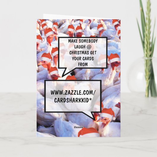 Hilarisch kerstfeest feestdagen kaart (Achterkant)