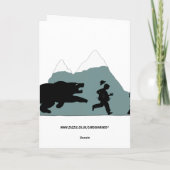 Hilarisch kerstfeest feestdagen kaart (Achterkant)