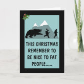 Hilarisch kerstfeest feestdagen kaart (Voorkant)