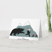 Hilarisch kerstfeest feestdagen kaart (Achterkant)