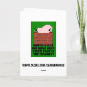 Hilarisch kerstfeest feestdagen kaart (Achterkant)