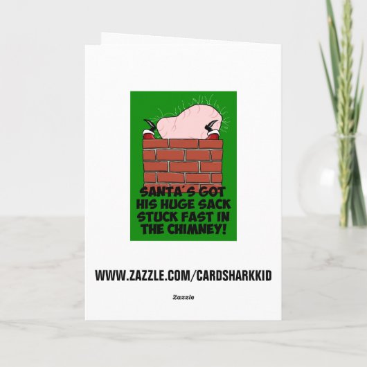 Hilarisch kerstfeest feestdagen kaart (Achterkant)