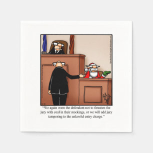 Hilarisch kerstfeest Humor-feest Napkins Servet