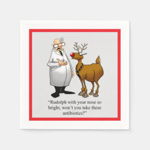 Hilarisch kerstfeest Humor-feest Napkins Servet
