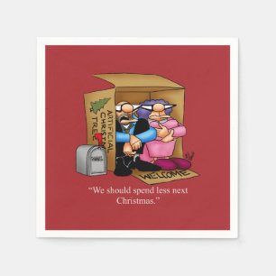 Hilarisch kerstfeest Humor-feest Napkins Servet