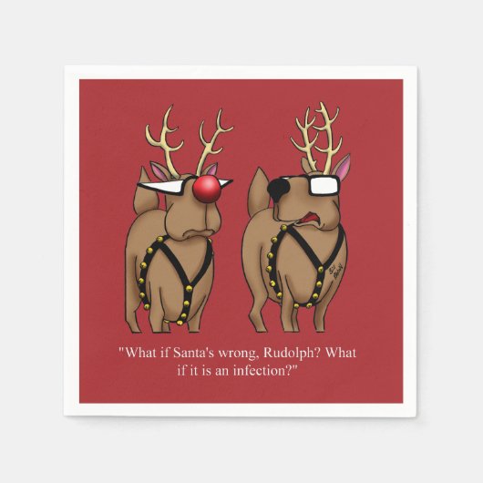 Hilarisch kerstfeest Humor-feest Napkins Servet (Voorkant)