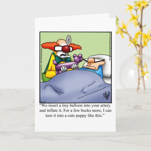 Hilarisch krijgen goed Humor Wenskaart Kaart (Gele Bloem)