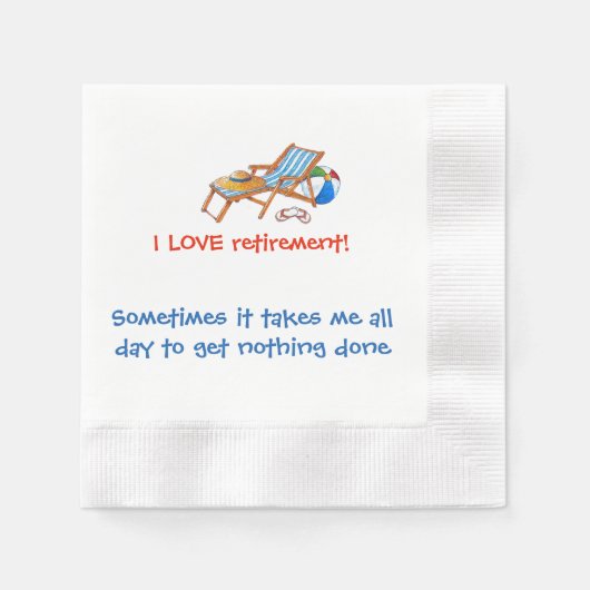 Hilarisch liefdevol pensioen servet (Voorkant)
