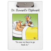 Hilarisch Medisch Humor Klembord Gift (Voorkant)