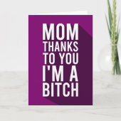Hilarisch Moederdag Kaart van Dochter voor Mam (Voorkant)