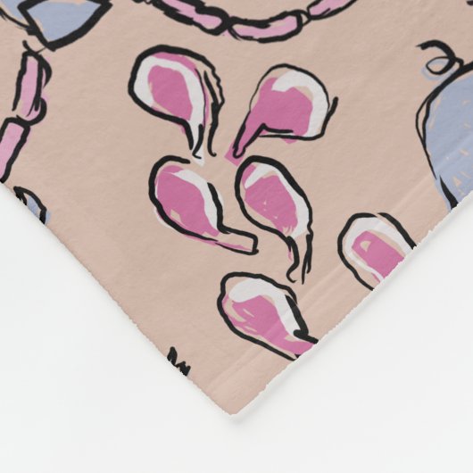 Hilarisch patroon Chinees Varkenshaar Jaar oud Roz Fleece Deken (Hoek)