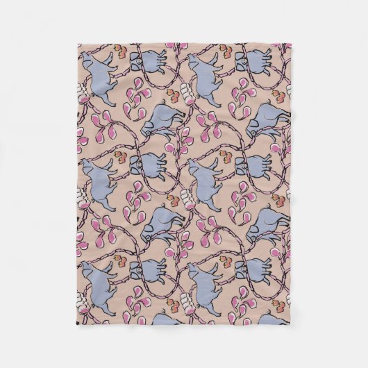 Hilarisch patroon Chinees Varkenshaar Jaar oud Roz Fleece Deken (Voorkant)