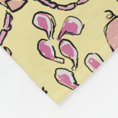 Hilarisch patroon Chinees Varkenshaar Yellow Fleec Fleece Deken (Hoek)