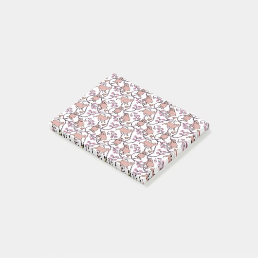 Hilarisch patroon Chinees Varkenspad Kies Kleur P Post-it® Notes (Schuin)