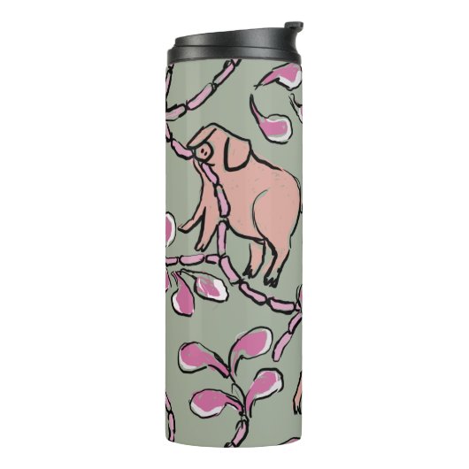 Hilarisch patroon Chinees Varkenspad Kies Kleur TT Thermosbeker (Gedraaid links)