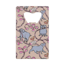 Hilarisch patroon Chinees Vietnamese varkensjaar O Creditkaart Flessenopener