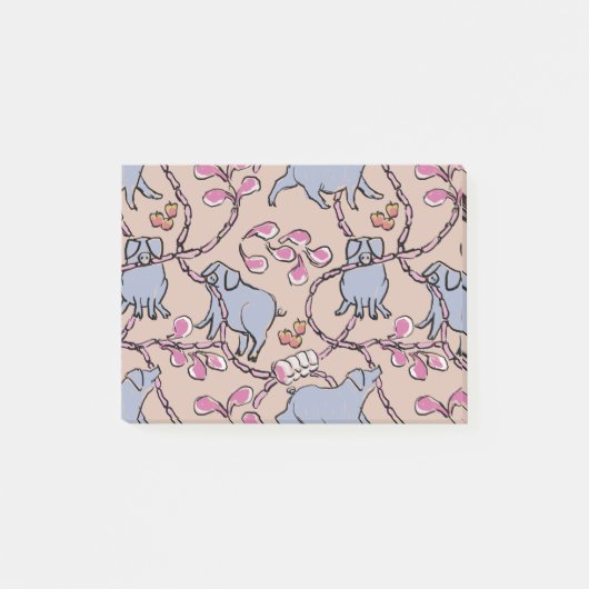 Hilarisch patroon Chinees Vietnamese varkensjaar P Post-it® Notes (Voorkant)