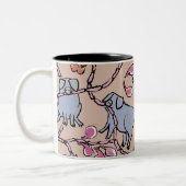 Hilarisch patroon Chinees Vietnamese Varkenspad Mo Tweekleurige Koffiemok (Links)