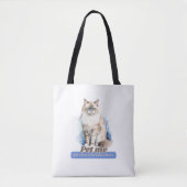 Hilarisch "Pet Me or Face Consequences" kat Tote Bag (Voorkant)