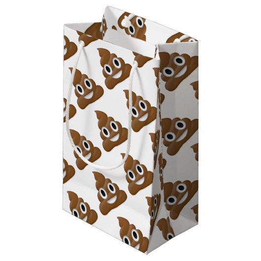 Hilarisch plezier poop-emoji - Poo cartoon design Klein Cadeauzakje (Voorkant Gekanteld)