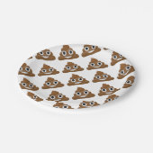 Hilarisch plezier poop-emoji - Poo cartoon design Papieren Bordje (Gekanteld)