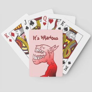 Hilarisch speelkaartje pokerkaarten