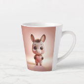 Hilarisch Valentijn Donkey 3D-look voor & achter Latte Mok (Rechts)