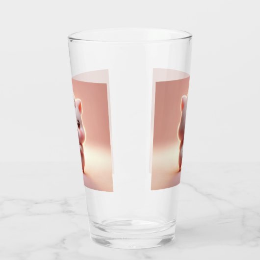 Hilarisch Valentijn varken 3D look voor & achter Glas (Links)